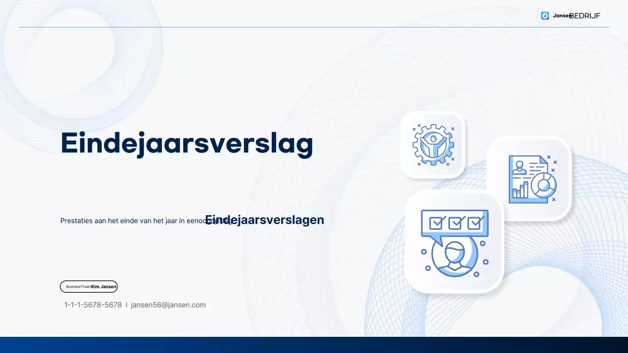 Analyse van blauwe schone eindejaarsrapporten