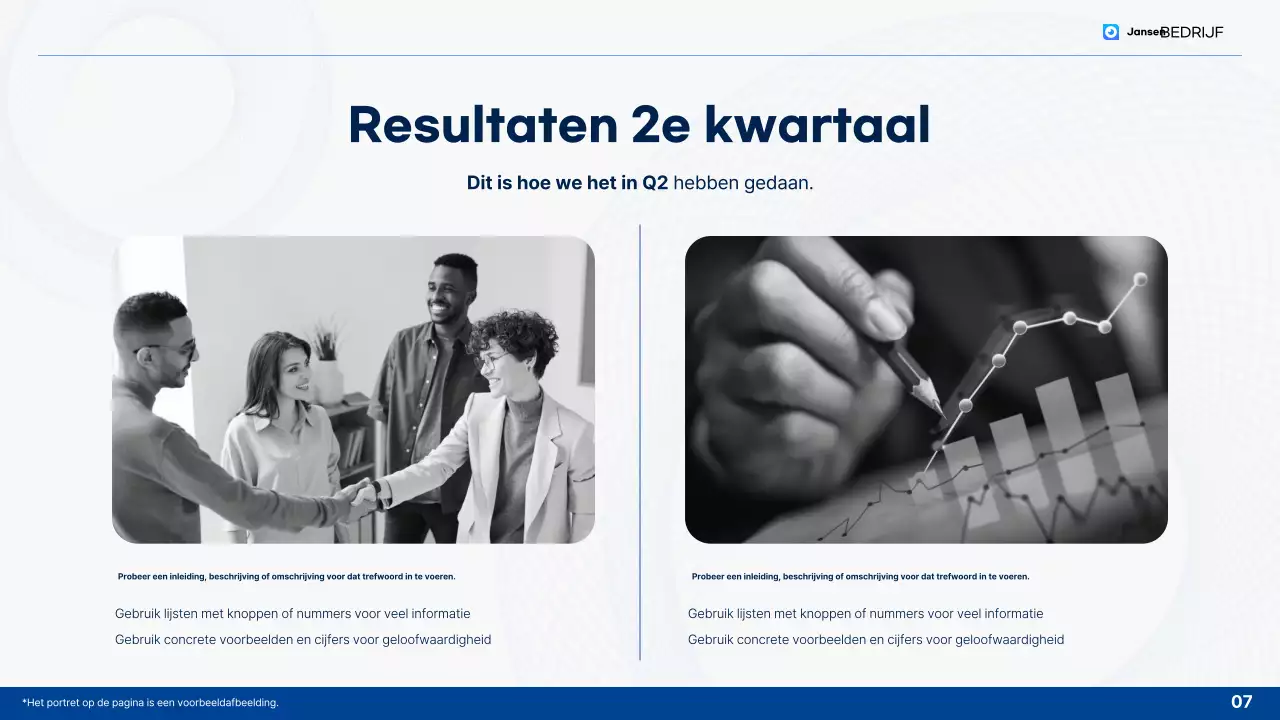 Analyse van blauwe schone eindejaarsrapporten