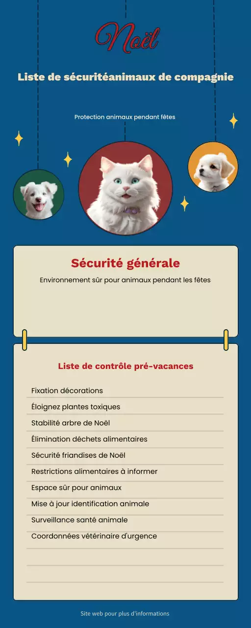 liste de contrôle pour les animaux de compagnie