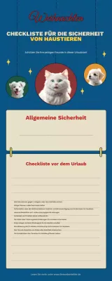 rote moderne Haustier-Checkliste