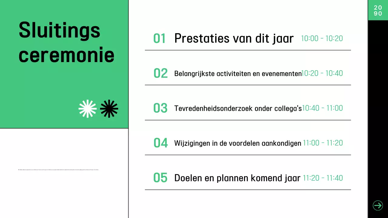 Abstracte moderne slotceremonie