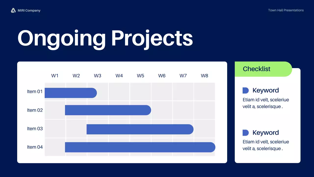 Blue Professional Town Hall Meeting Business Presentation