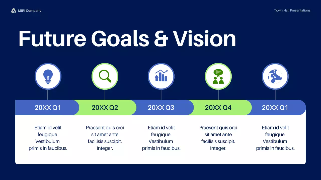 Blue Professional Town Hall Meeting Business Presentation