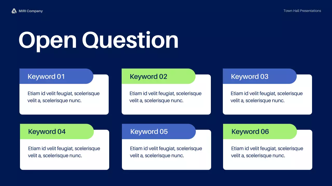 Blue Professional Town Hall Meeting Business Presentation