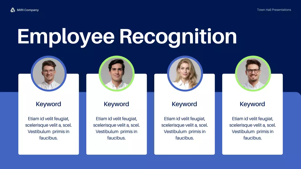 Blue Professional Town Hall Meeting Business Presentation