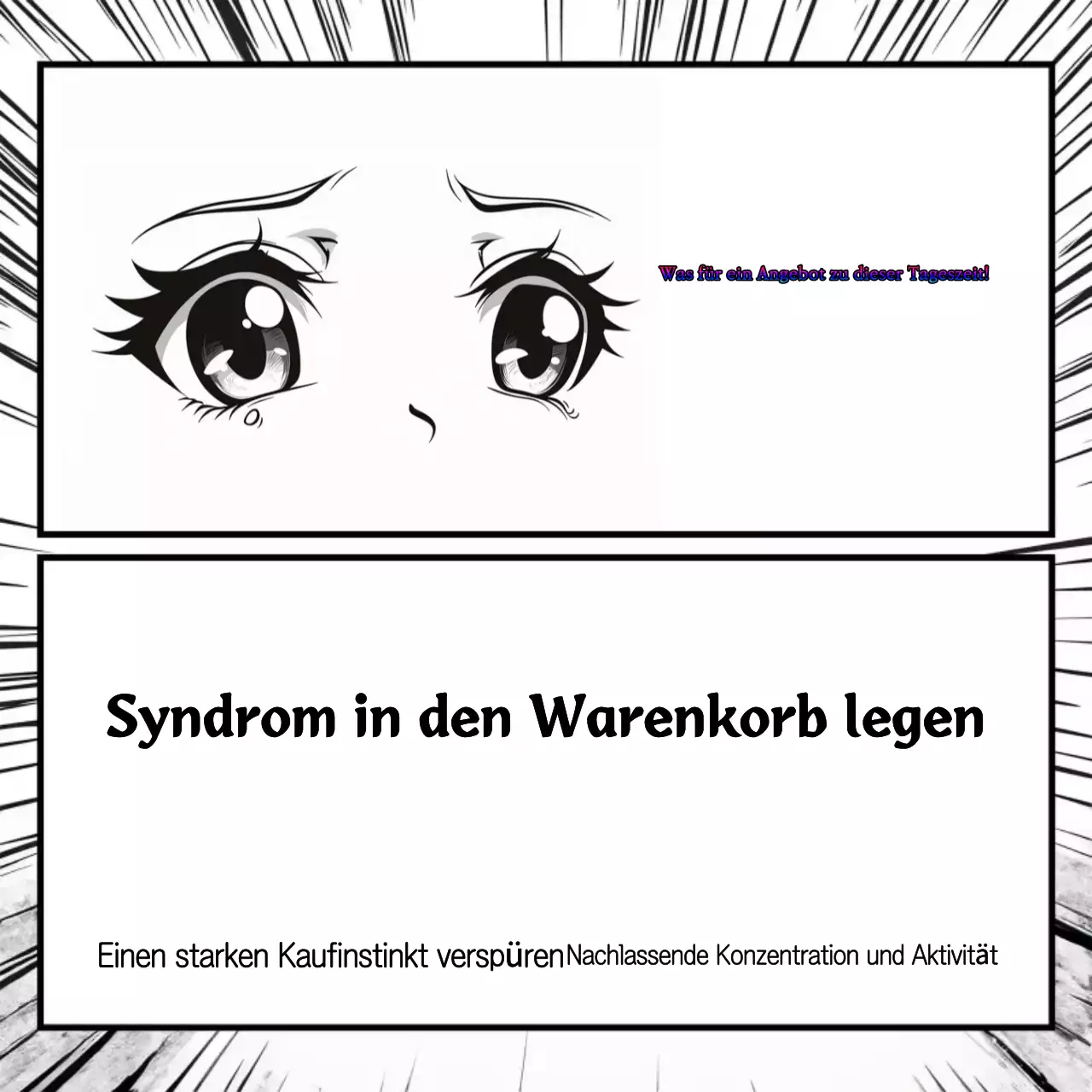 Schwarzer und weißer Cartoon-Einkaufs-Tweet