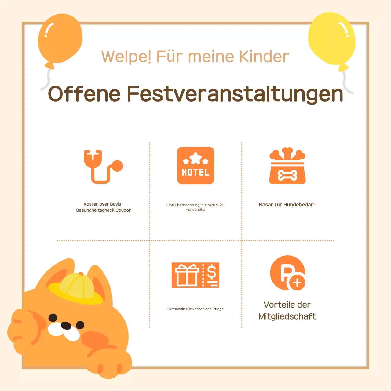 Über das beigefarbene Kuschelhündchen