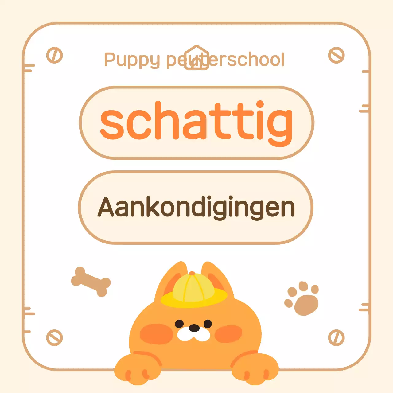 Over de beige knuffelpup