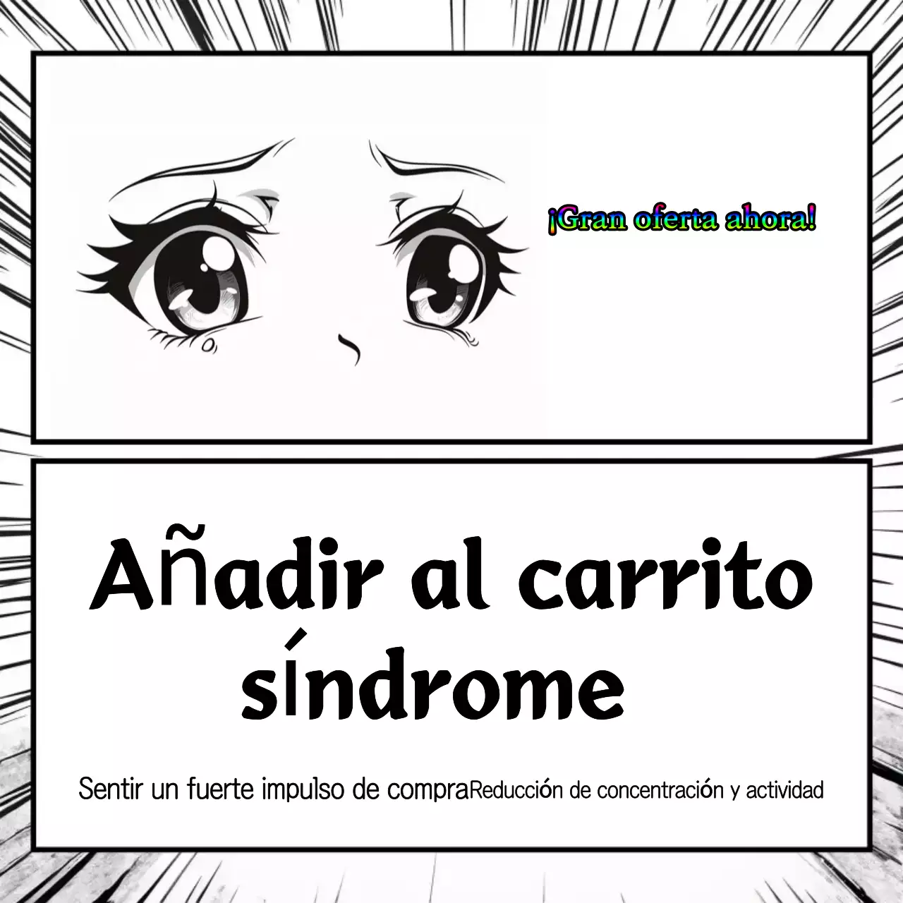 Tuit de compras de dibujos animados en blanco y negro