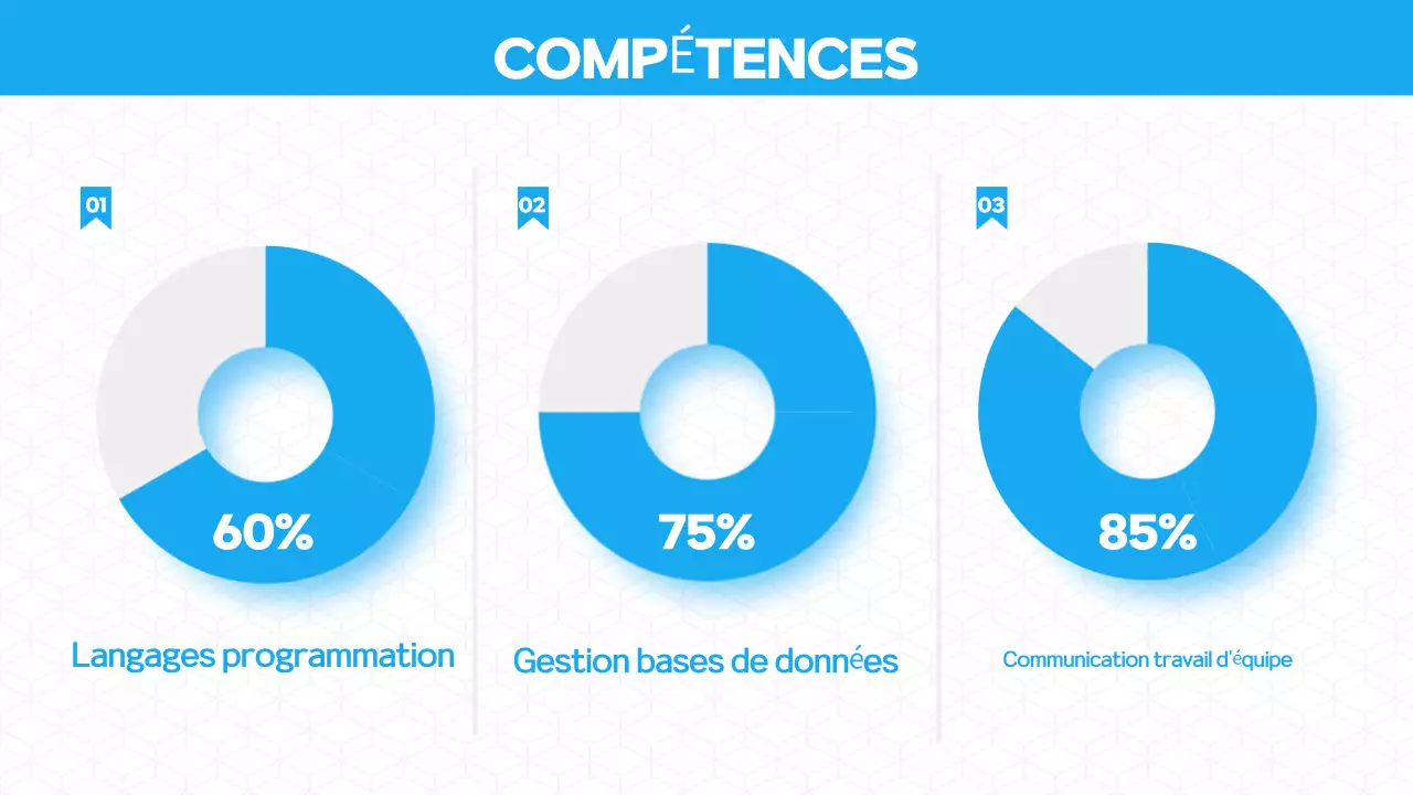 Présentation du portefeuille moderne bleu