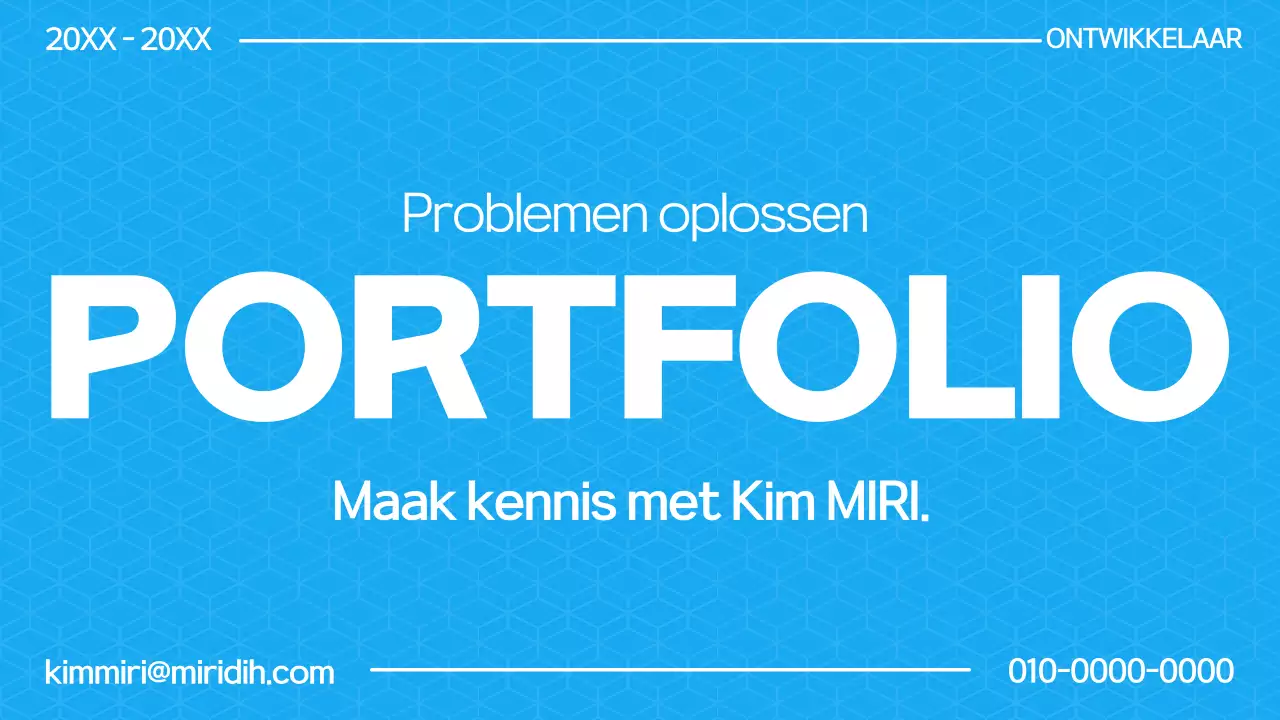 Maak kennis met de Blue Modern Portfolio