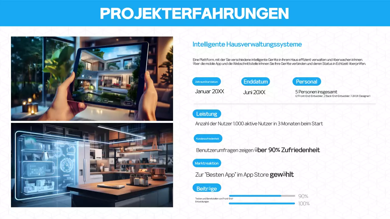 Einführung in das Blue Modern Portfolio