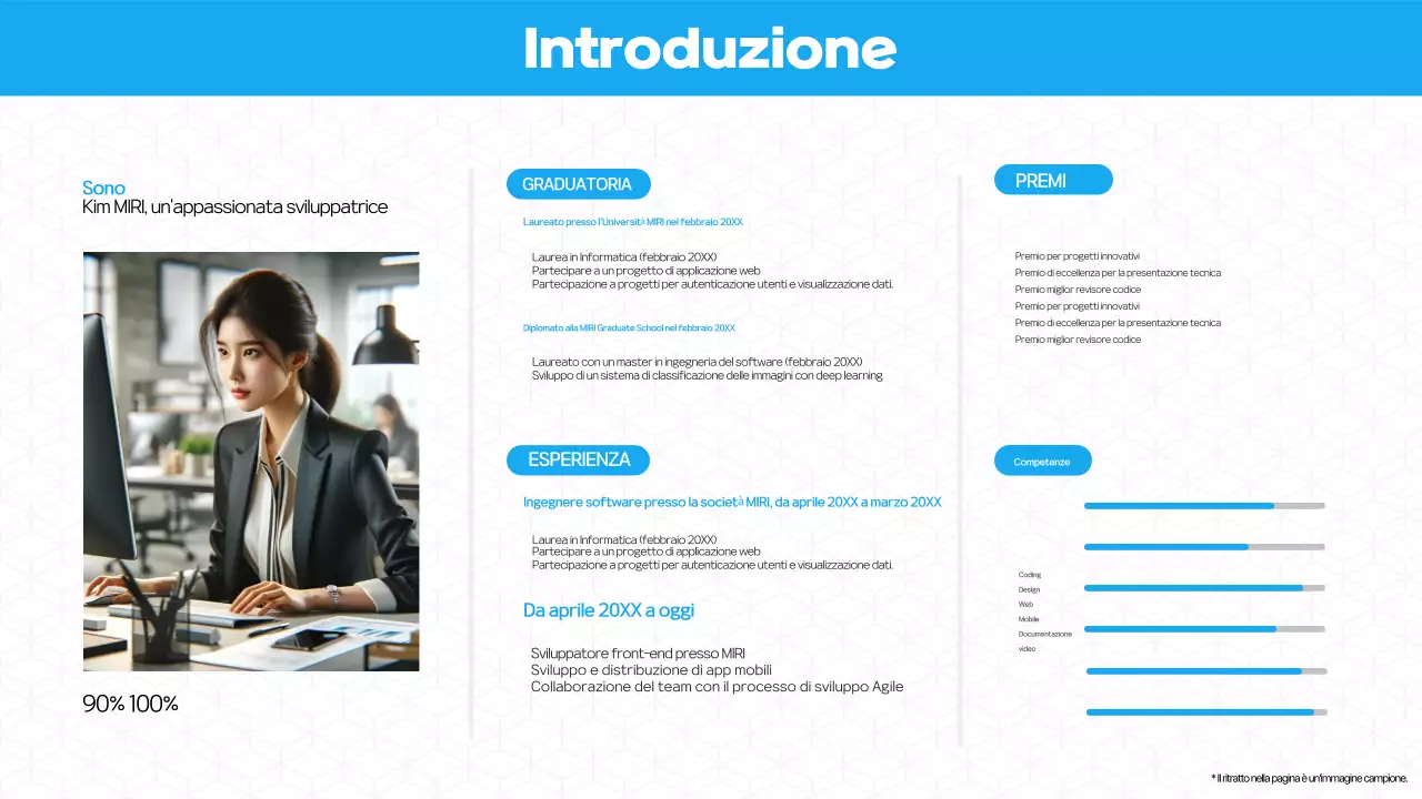 Presentazione del Portafoglio Blu Moderno