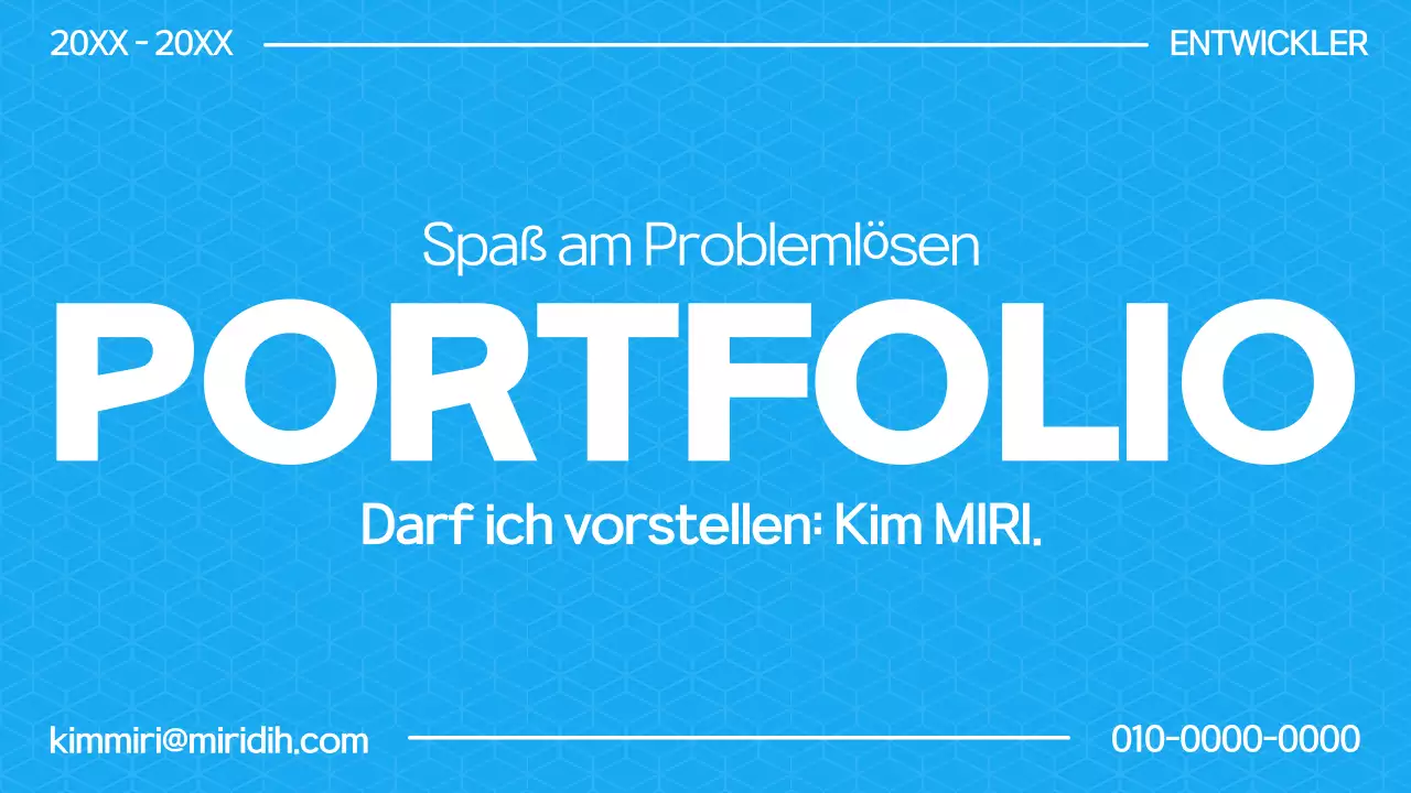 Einführung in das Blue Modern Portfolio