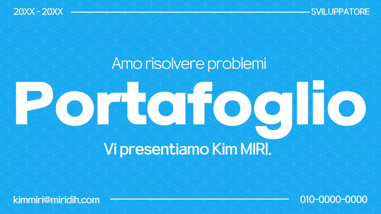 Presentazione del Portafoglio Blu Moderno