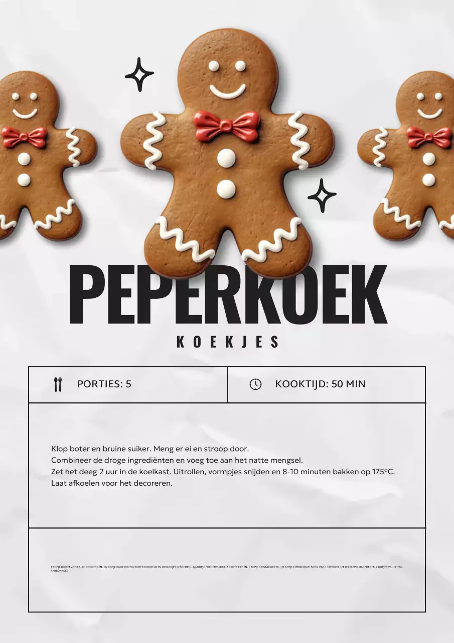 bruin modern peperkoek koekje recept