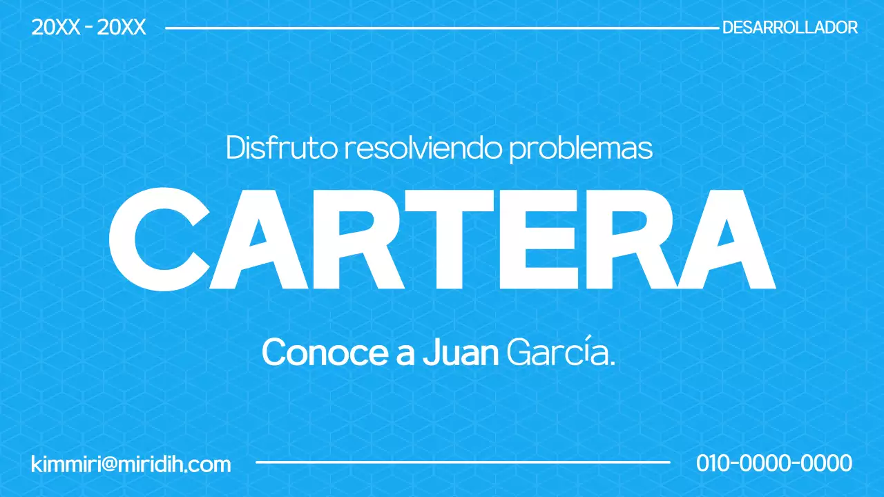 Presentación de la cartera Blue Modern