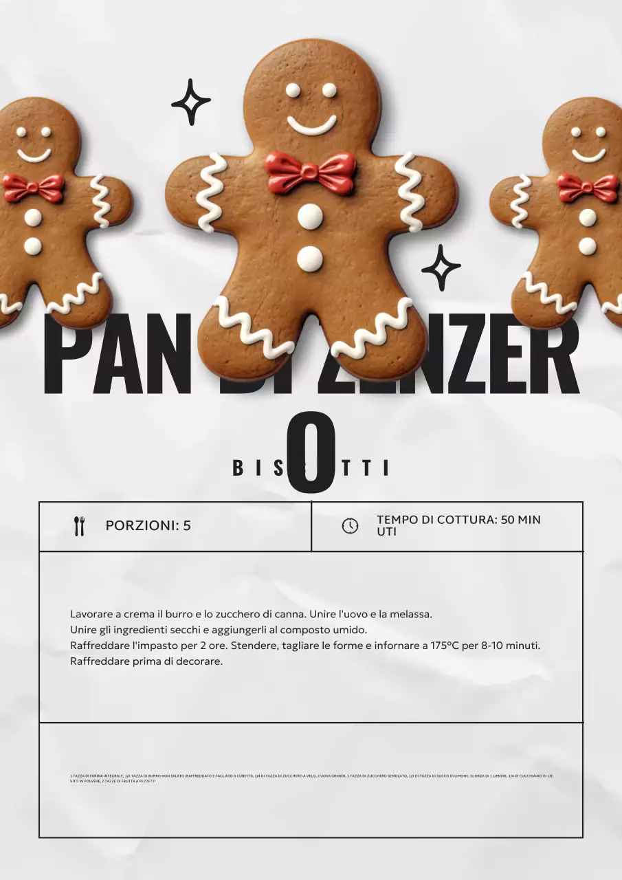 ricetta del biscotto di pan di zenzero moderno marrone