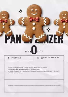 ricetta del biscotto di pan di zenzero moderno marrone