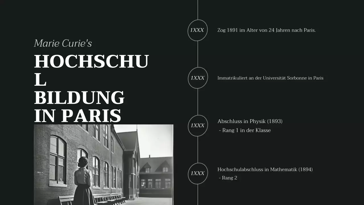 schwarz-beige klassischer Biographie-Vortrag