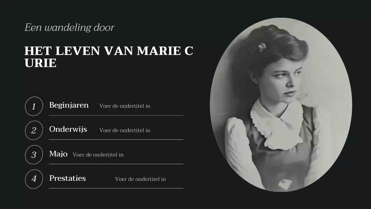 zwart beige klassieke biografie lezing