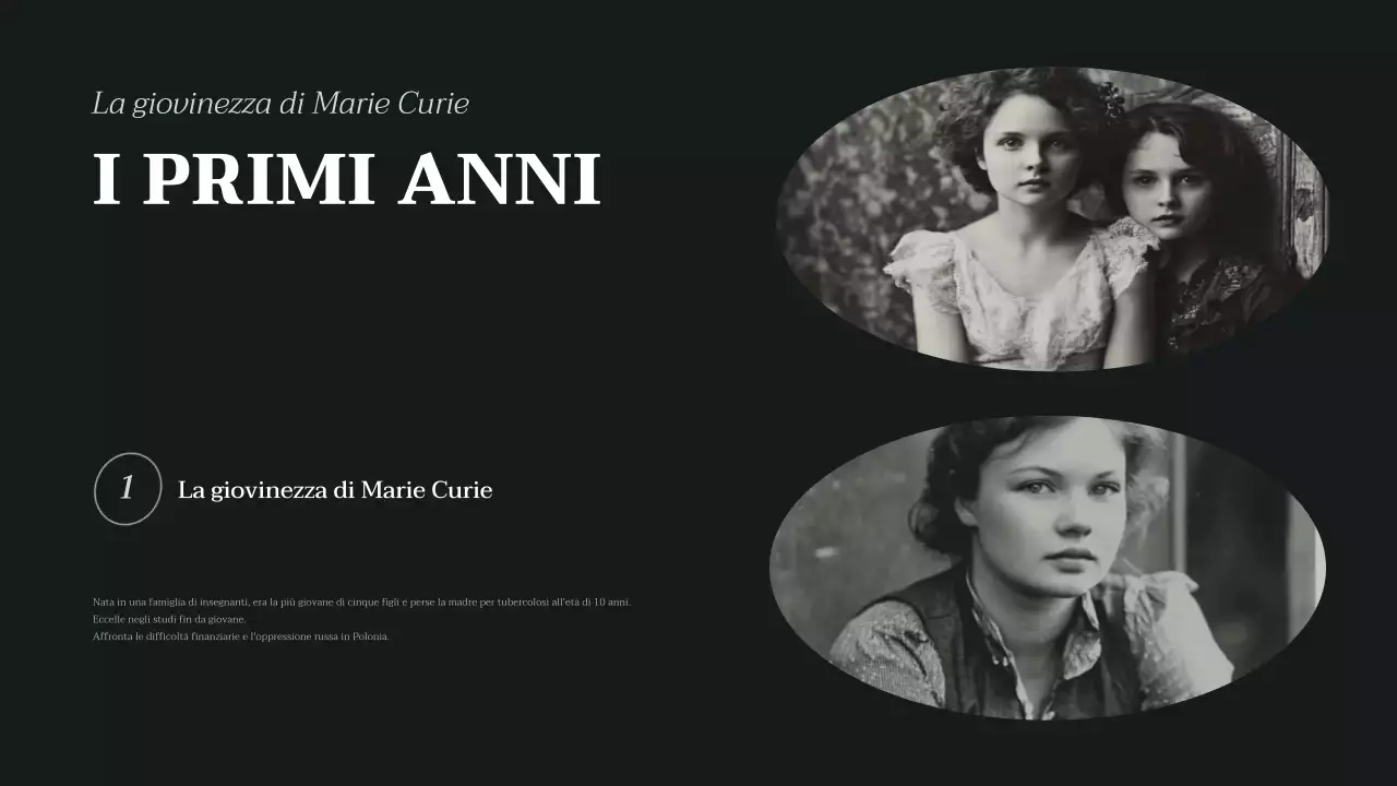 conferenza biografica classica nero-beige