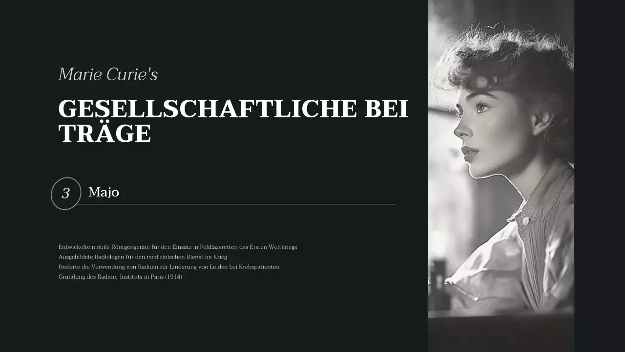 schwarz-beige klassischer Biographie-Vortrag