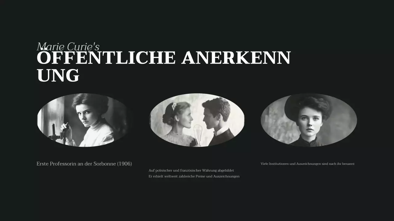 schwarz-beige klassischer Biographie-Vortrag