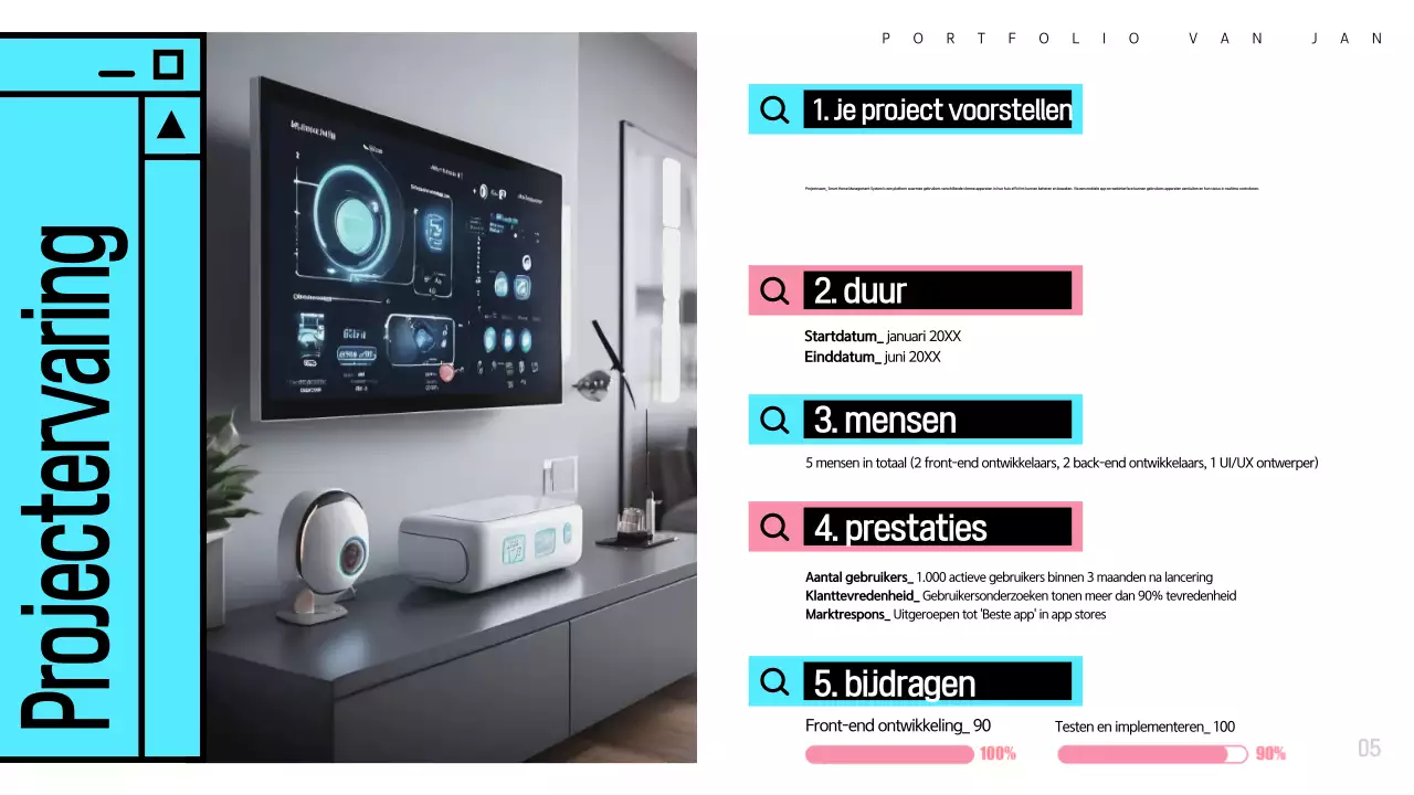 Lichtblauw modern software portfolio