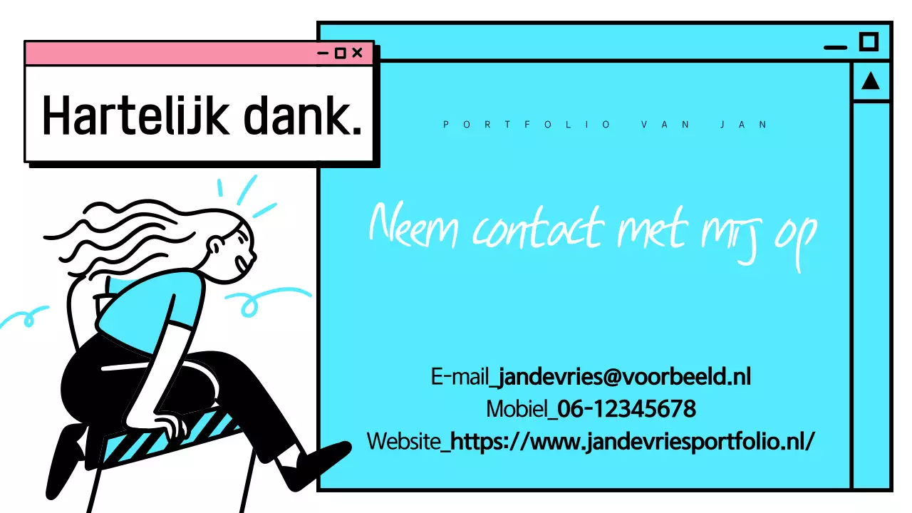 Lichtblauw modern software portfolio