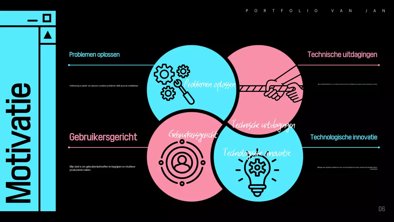 Lichtblauw modern software portfolio