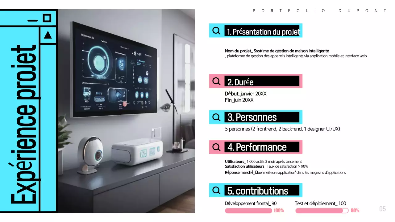Portefeuille de logiciels moderne bleu clair