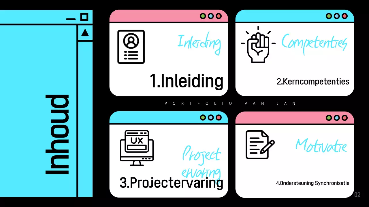 Lichtblauw modern software portfolio