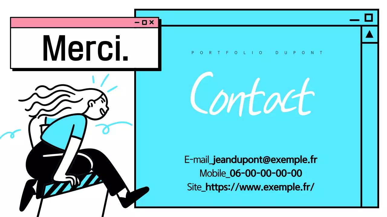 Portefeuille de logiciels moderne bleu clair