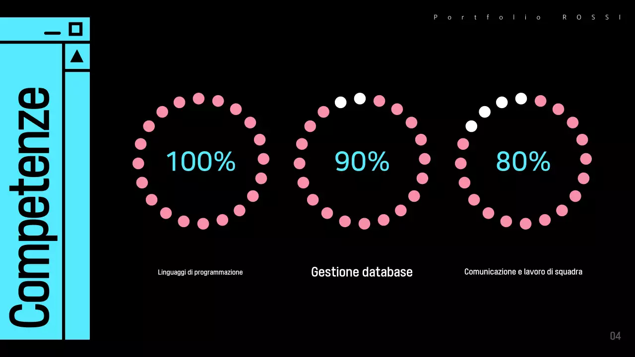 Portafoglio software moderno di colore azzurro