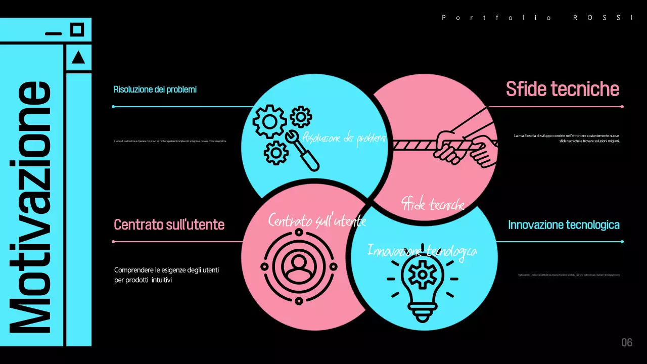 Portafoglio software moderno di colore azzurro