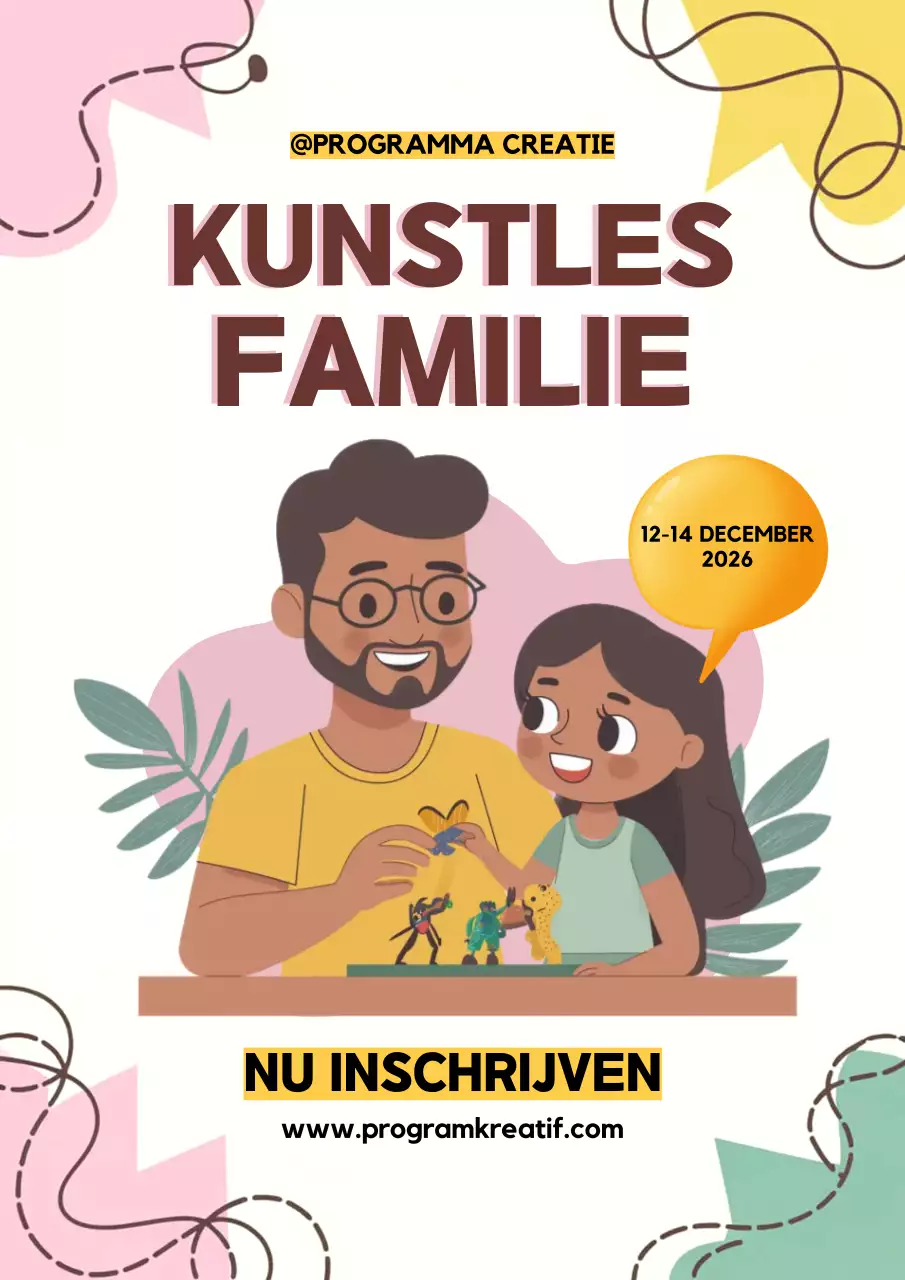 roze creatief familie-evenement