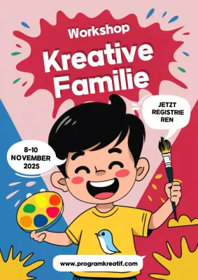 red playful workshop ankündigung