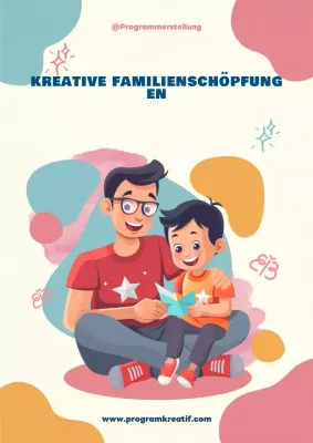 farbenfroher kreativer Familienführer