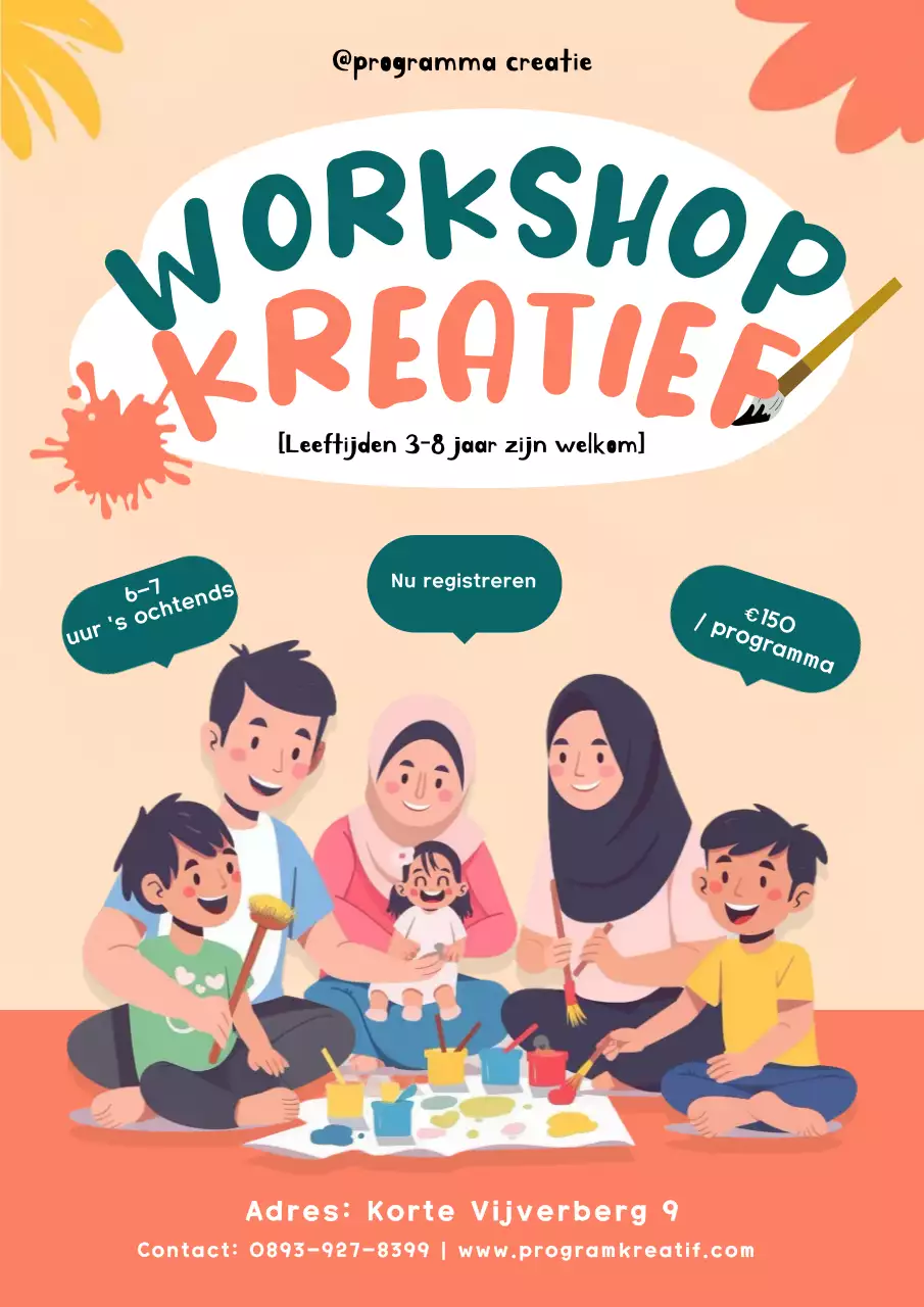 oranje ludieke workshop aankondiging