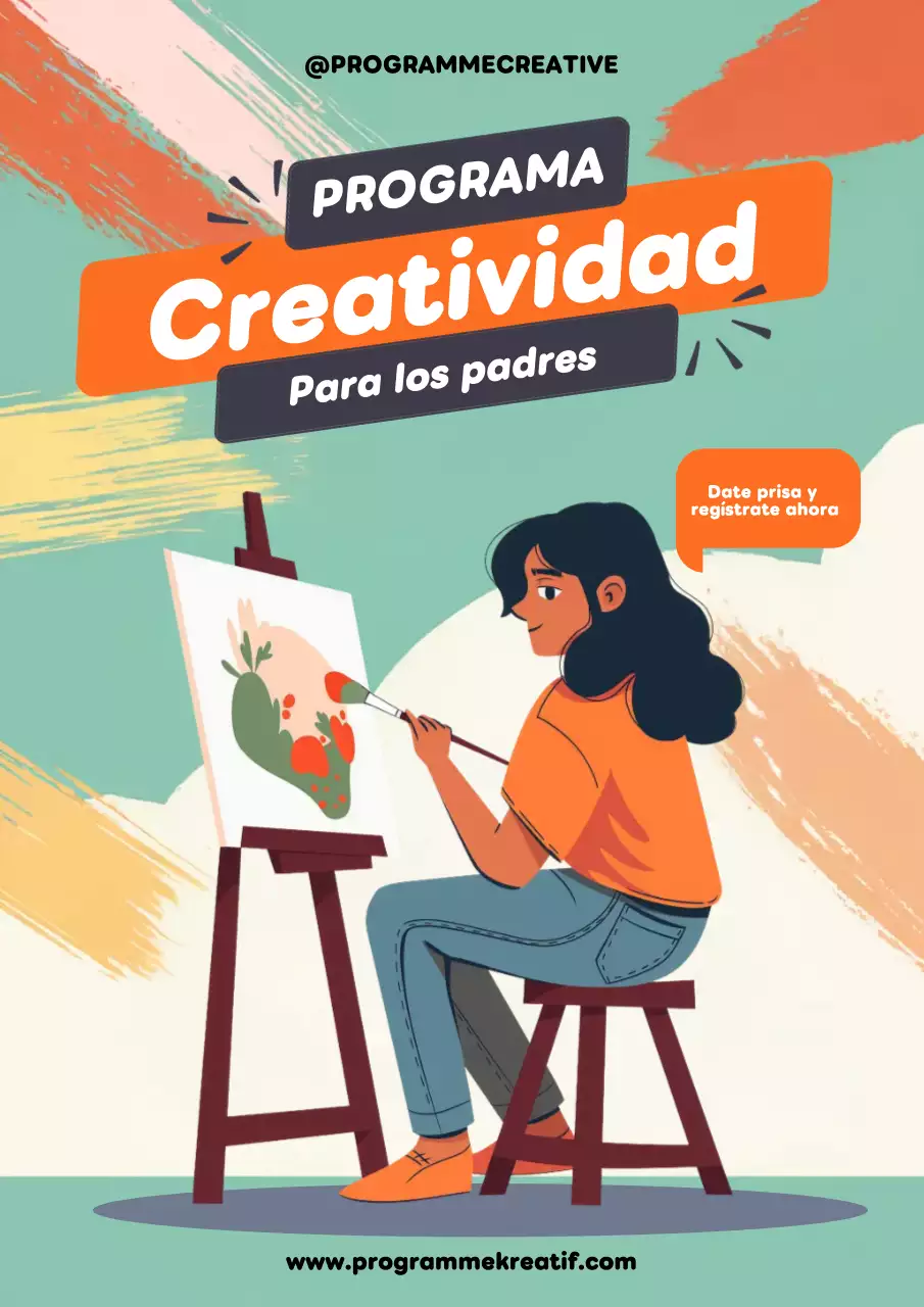 anuncio de arte creativo naranja