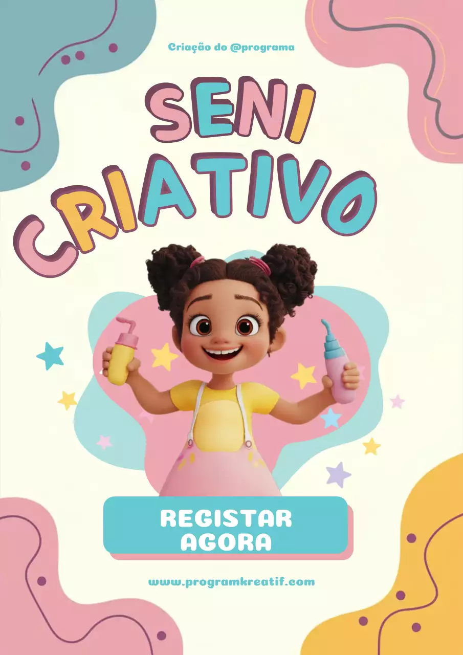 inscrição para a arte lúdica cor-de-rosa