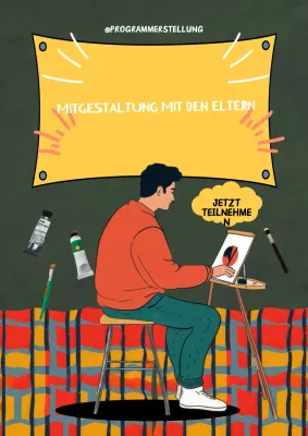 grüne kreative Kunst Einladung