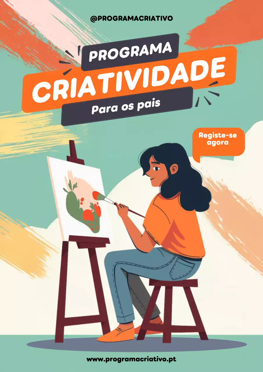 anúncio de arte criativa laranja