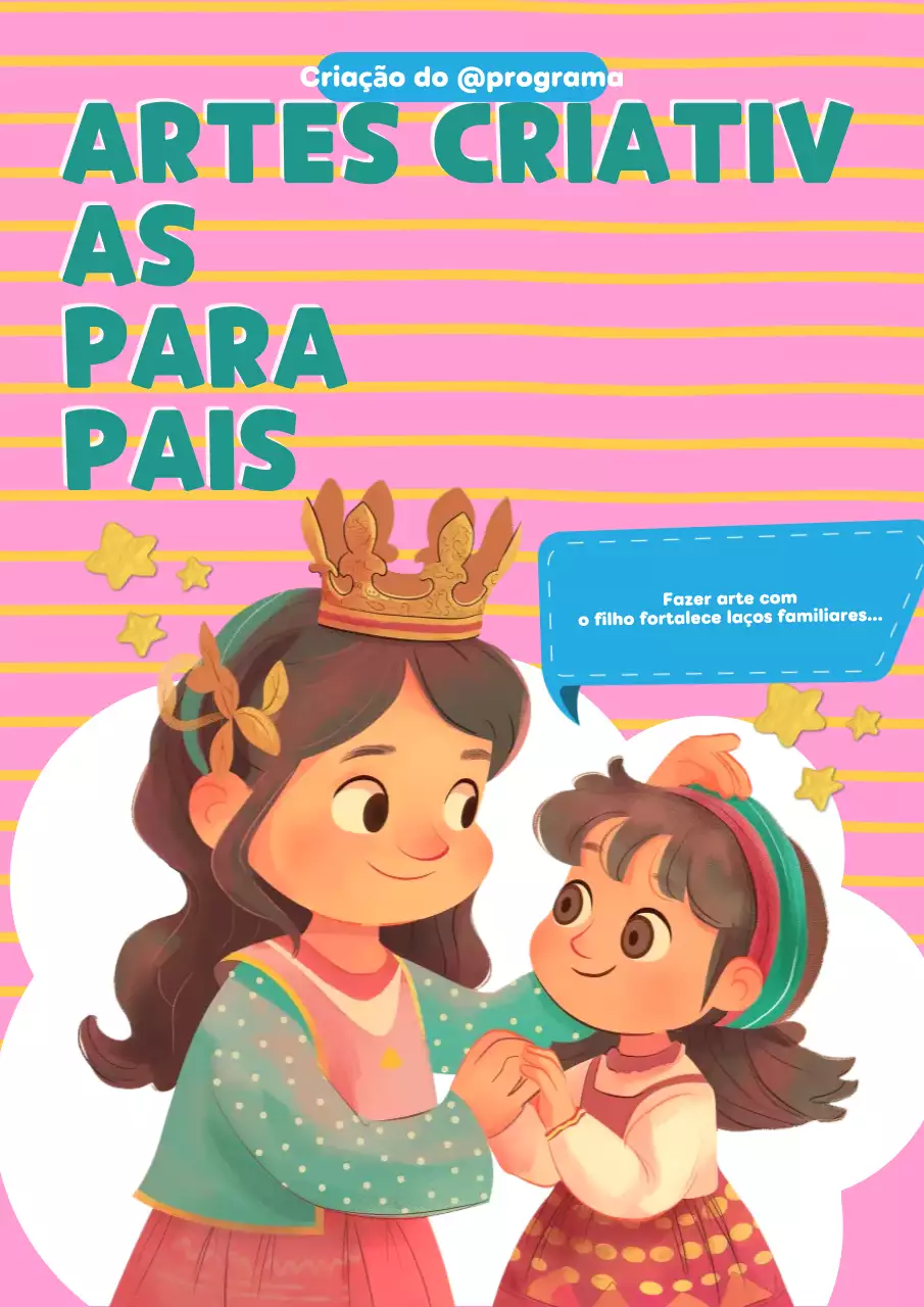guia da família criativa cor-de-rosa