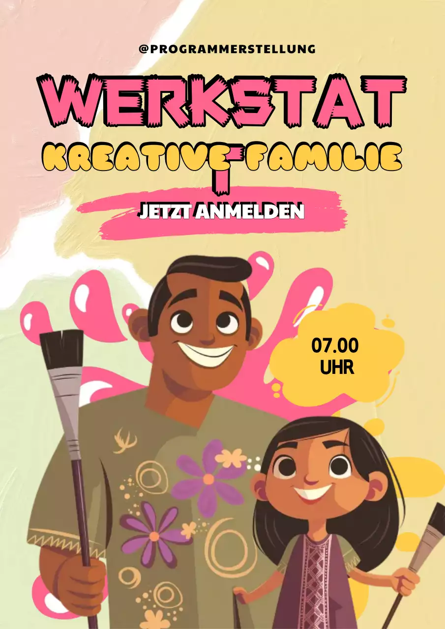 rosa Kreativ-Workshop-Ankündigung