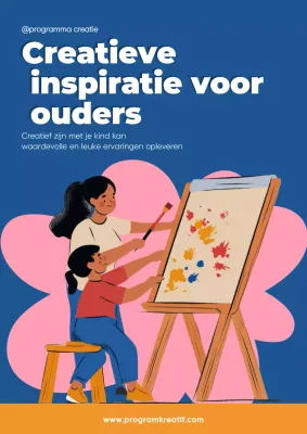 blauwe creatieve ouderschapsgids