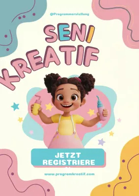 rosa verspielte Kunst Anmeldung