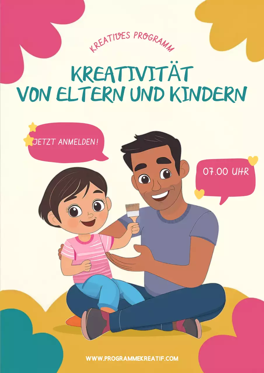 rosa verspielte familienveranstaltung einladung