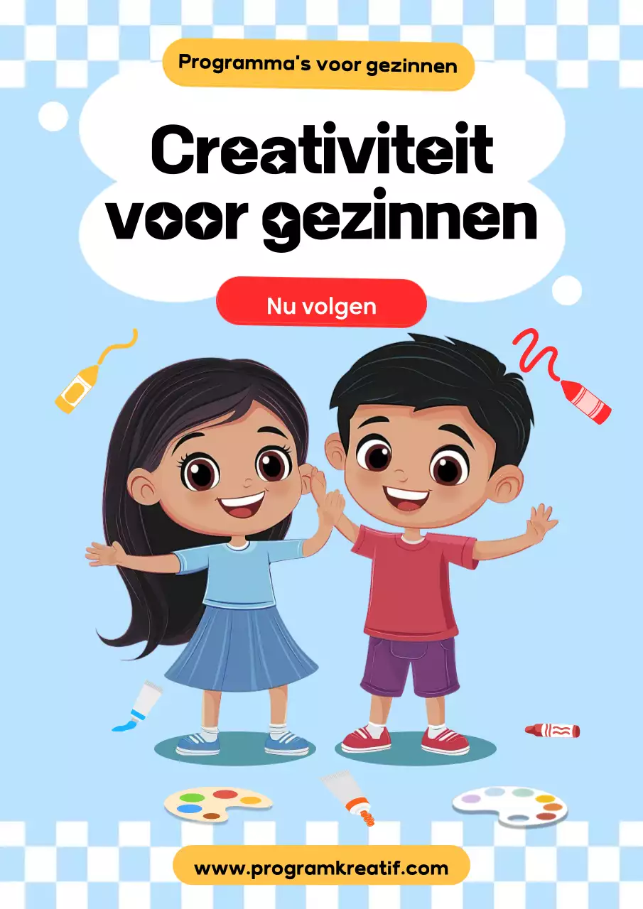 blauwe speelse creativiteit promotie